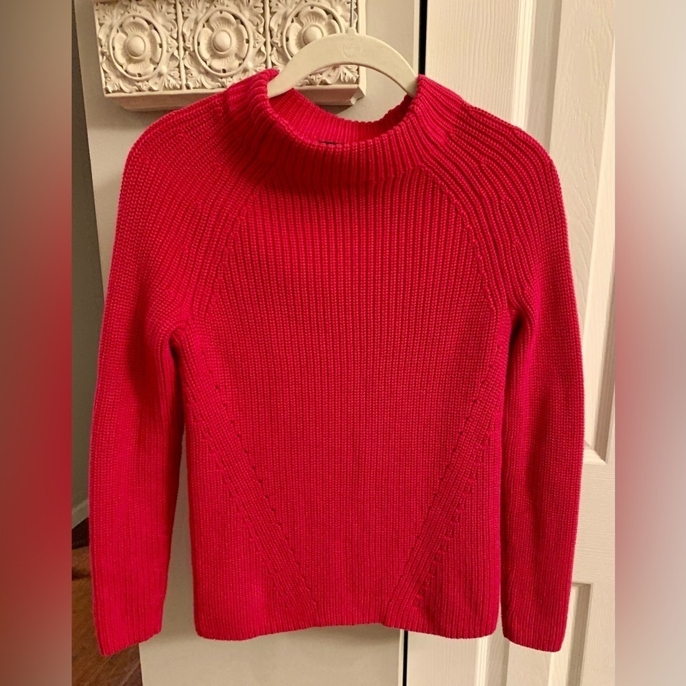 Lands' End Bold Pink Knit Sweater - XS